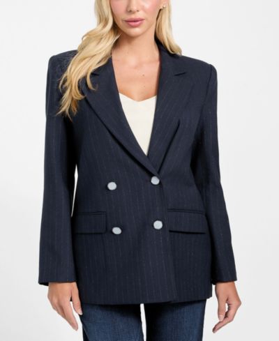 GUESS Women's Zanita Double-Breasted Blazer