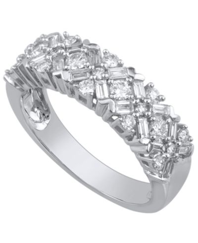 Кольцо с бриллиантом (3/4 ct. t.w.) в 14k белом золоте