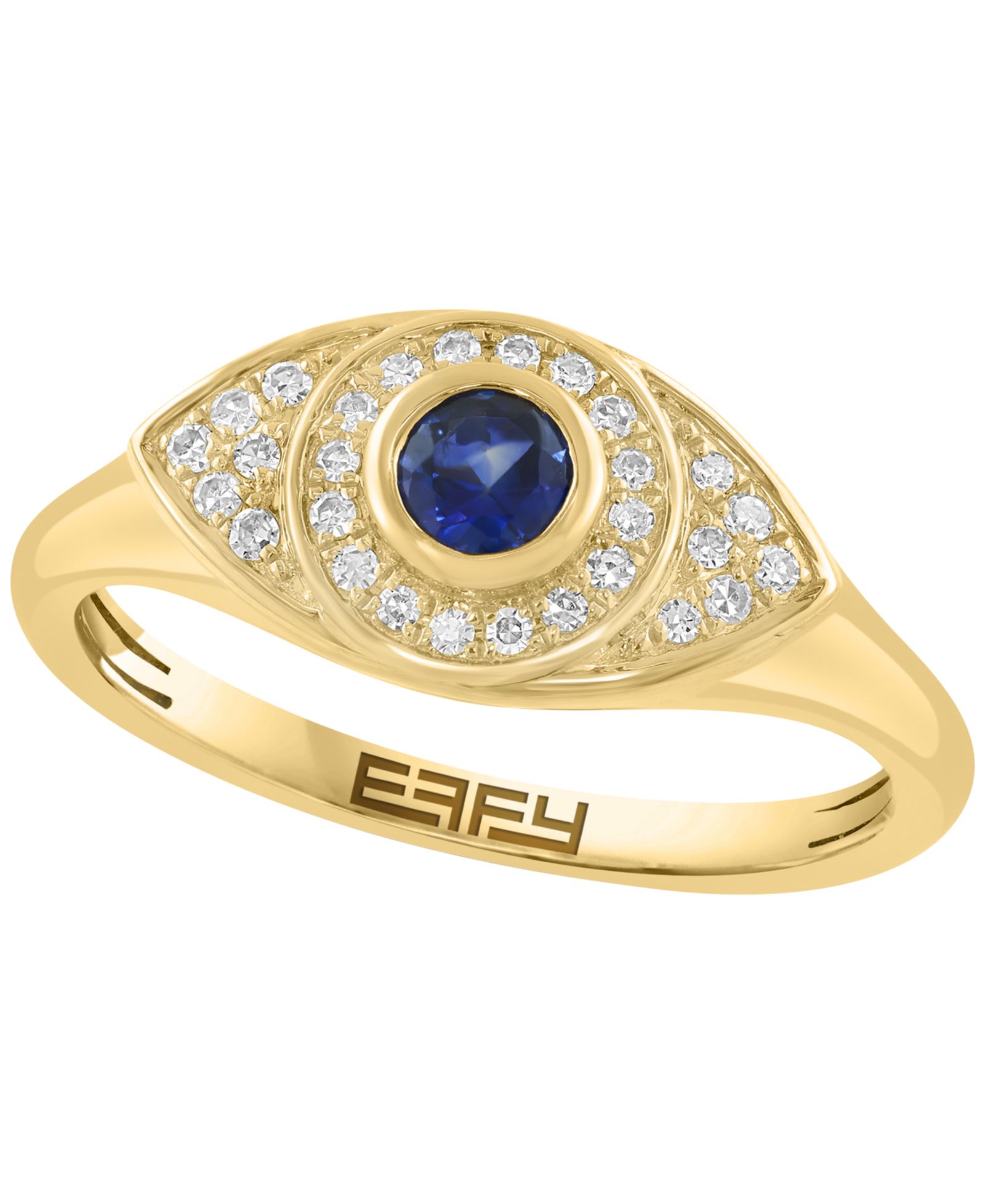 EFFY Collection кольцо Sapphire и Diamond, 14k Yellow Gold