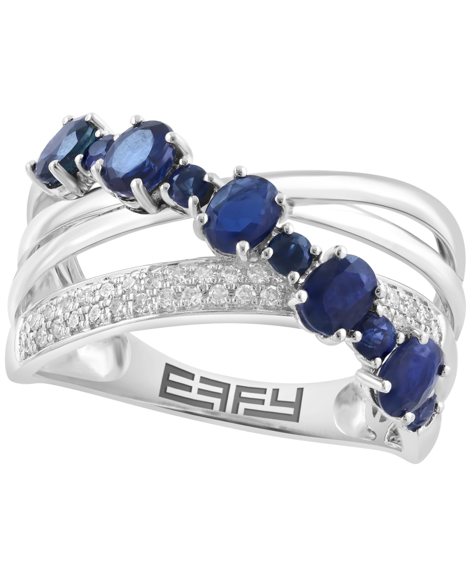 Кольцо EFFY Collection Sapphire and Diamond 14k White Gold