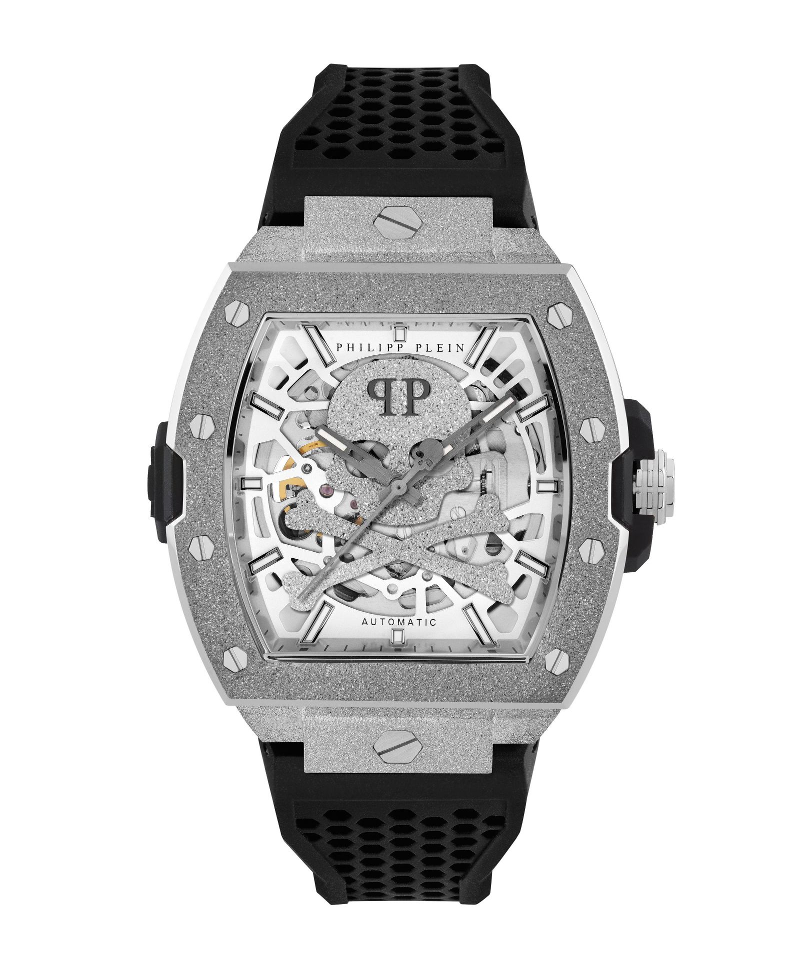 Philipp Plein Men's Silver Stainless Steel Watch, 44mm