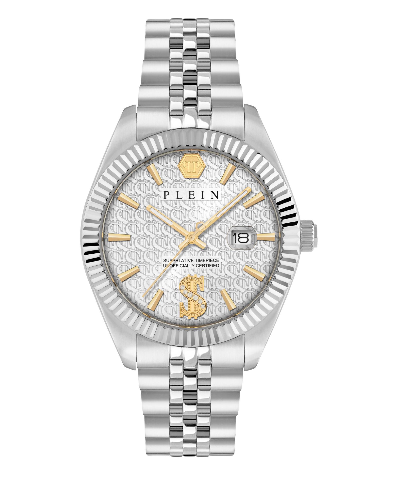 Philipp Plein Men's Silver Stainless Steel Watch, 41mm