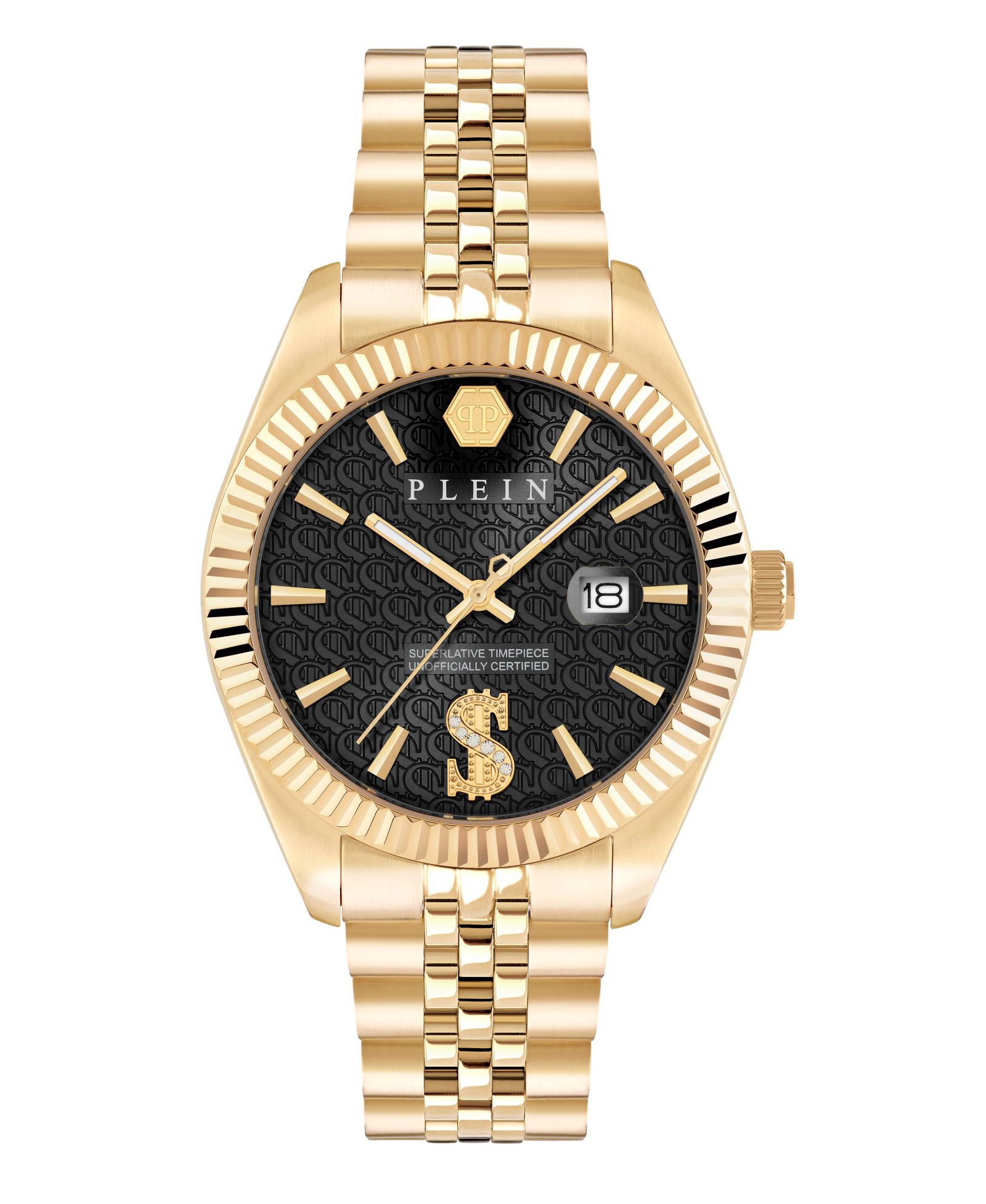 Philipp Plein Men's Black Stainless Steel Watch, 41mm