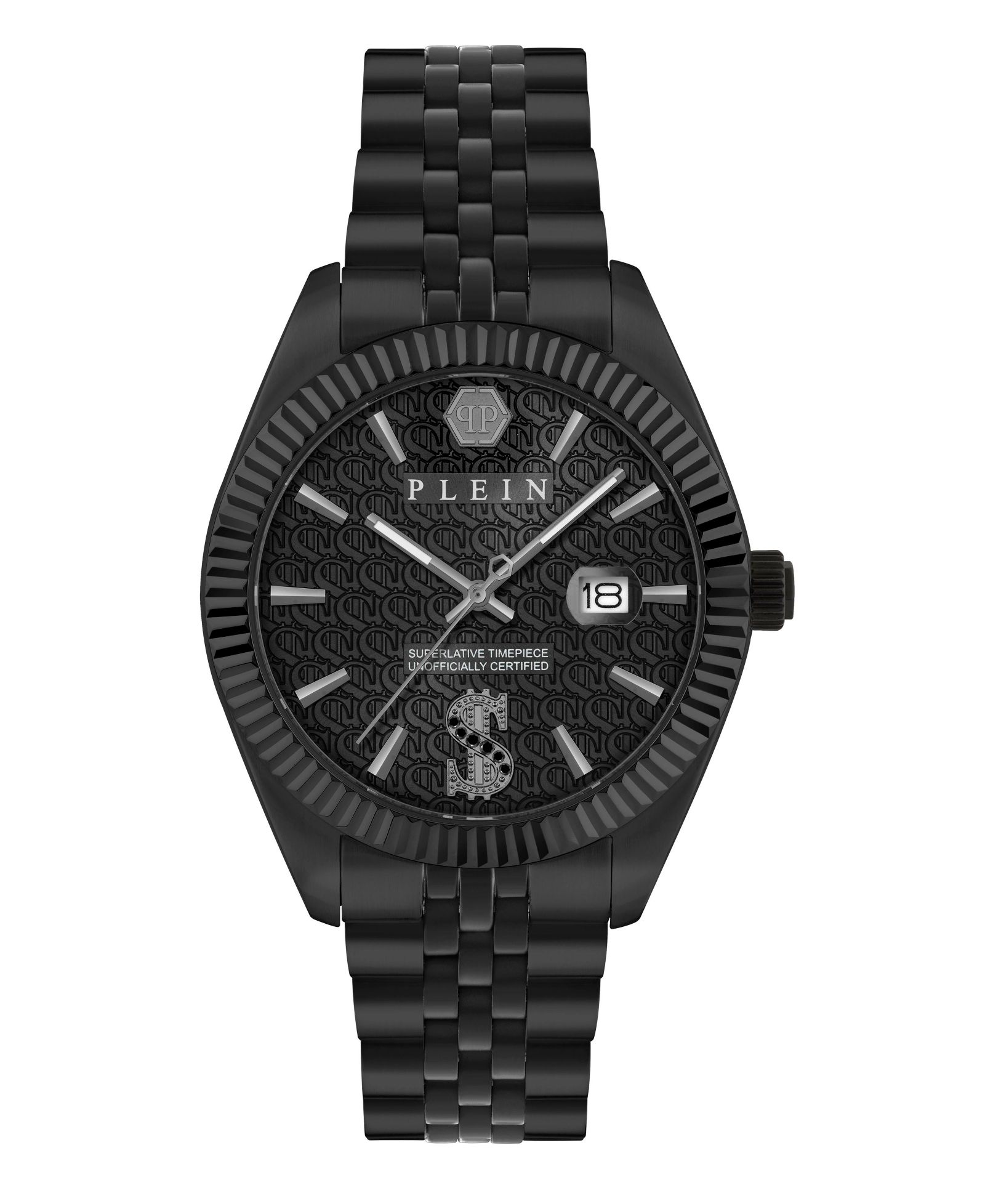 Мужские часы Philipp Plein Black Stainless Steel, 41mm