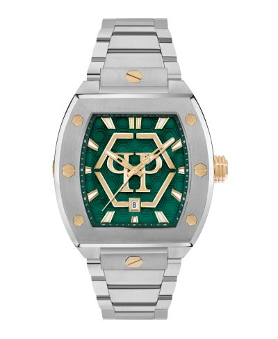 Philipp Plein Men's Silver Stainless Steel Watch, 44mm