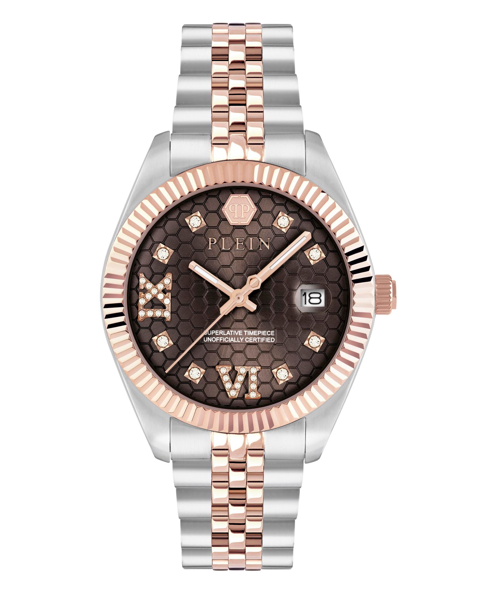 Philipp Plein Женские двухцветные часы из нержавеющей стали, 34mm
