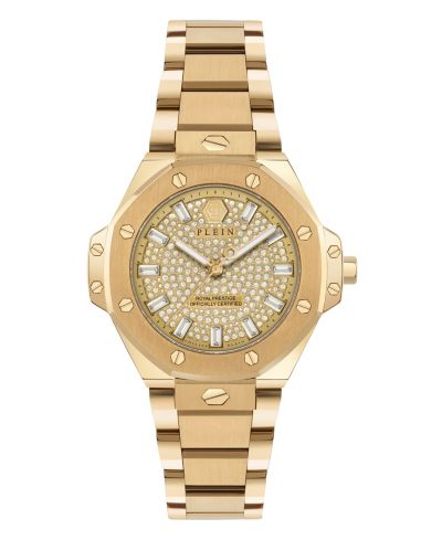 Philipp Plein Women's Gold Tone Stainless Steel Watch, 33mm
