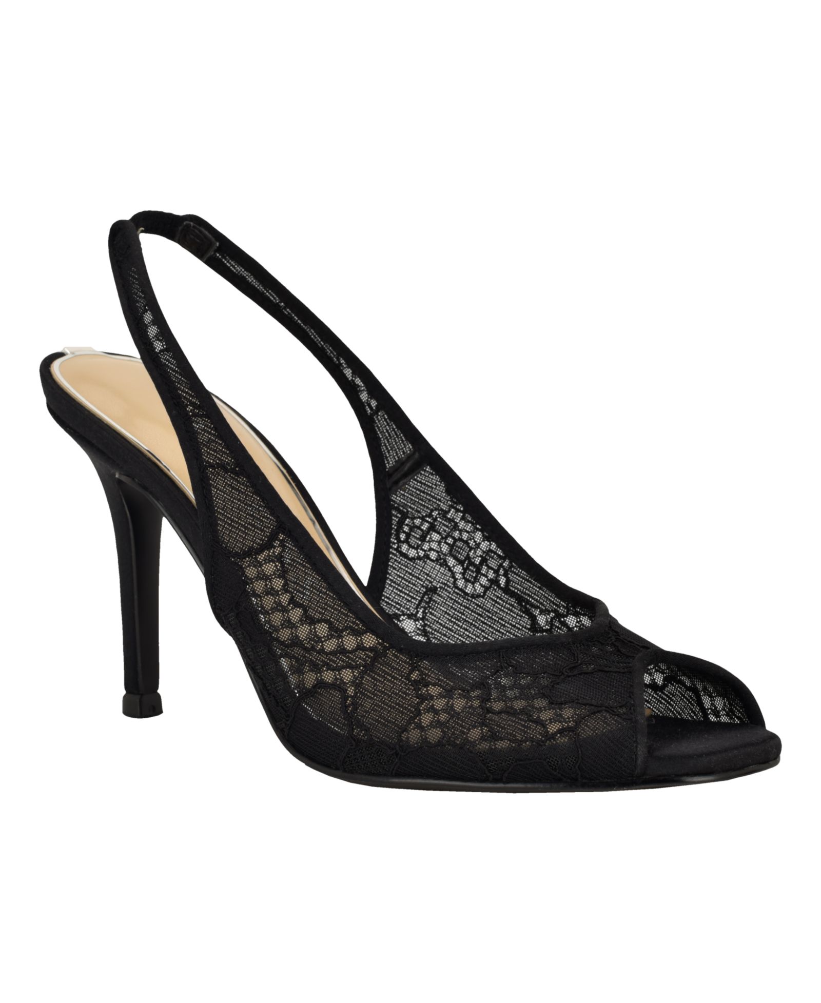 Женские туфли GUESS Kisco Lace Peep Toe Slingback Pumps