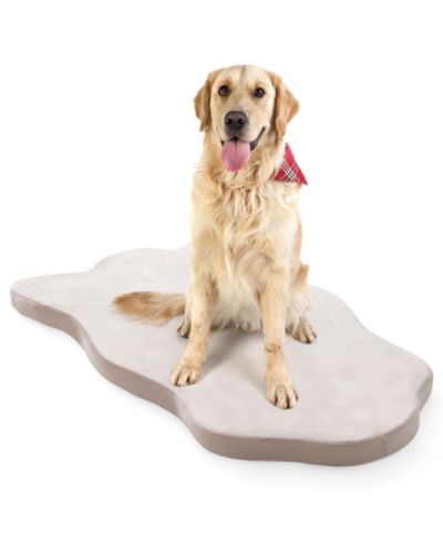 Gymax Dog Sleeping Mat Waterproof Dog Crate Pad Bed Mat with Memory Foam Support