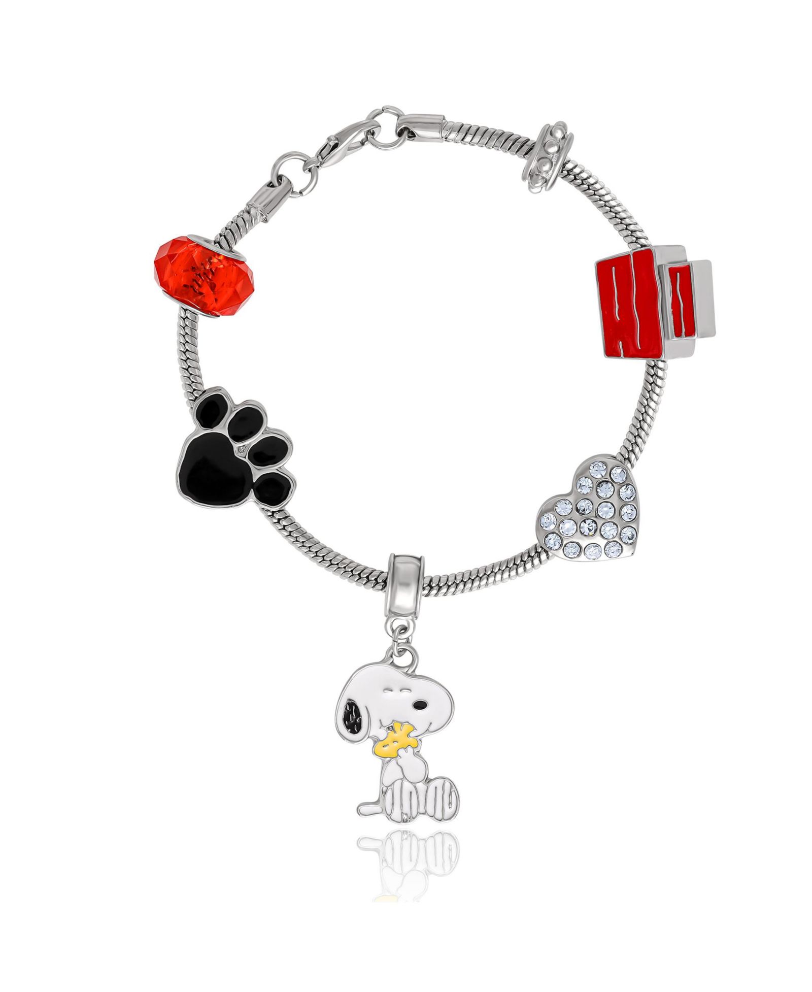Браслет с шармом Peanuts Snoopy, 6 уникальных шармов
