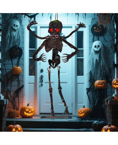 Costway Анимированное украшение на Хэллоуин 6 FT Hanging Zombie Light-up Eyes