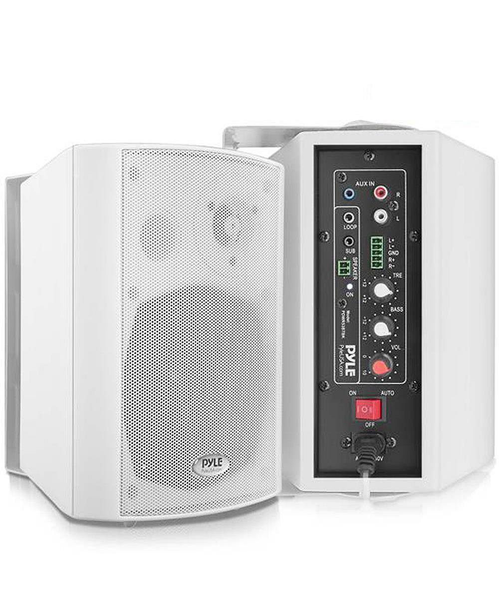 Pyle Bluetooth Wall Mount Speaker System - Active Powered Wall Mount Home Speakers, MP3/AUX/RCA Input (5.25   -inch, 300 Watt MAX)