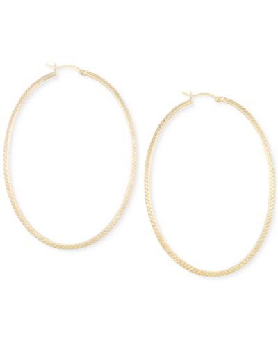 Large Oval Hoop Earrings in 14k Gold Vermeil (Also in Sterling Silver)