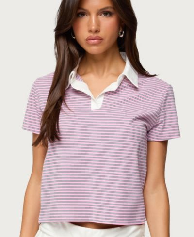 Женский поло Edikted Lennie Striped