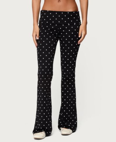Женские брюки Edikted Daliya Polka Dot Fold Over