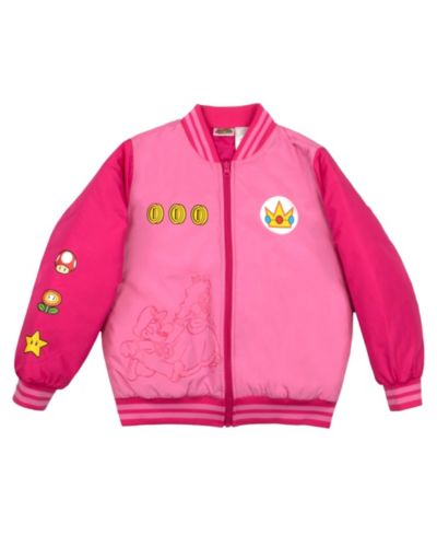 Mario Super Luigi Little Girls Bomber Jacket