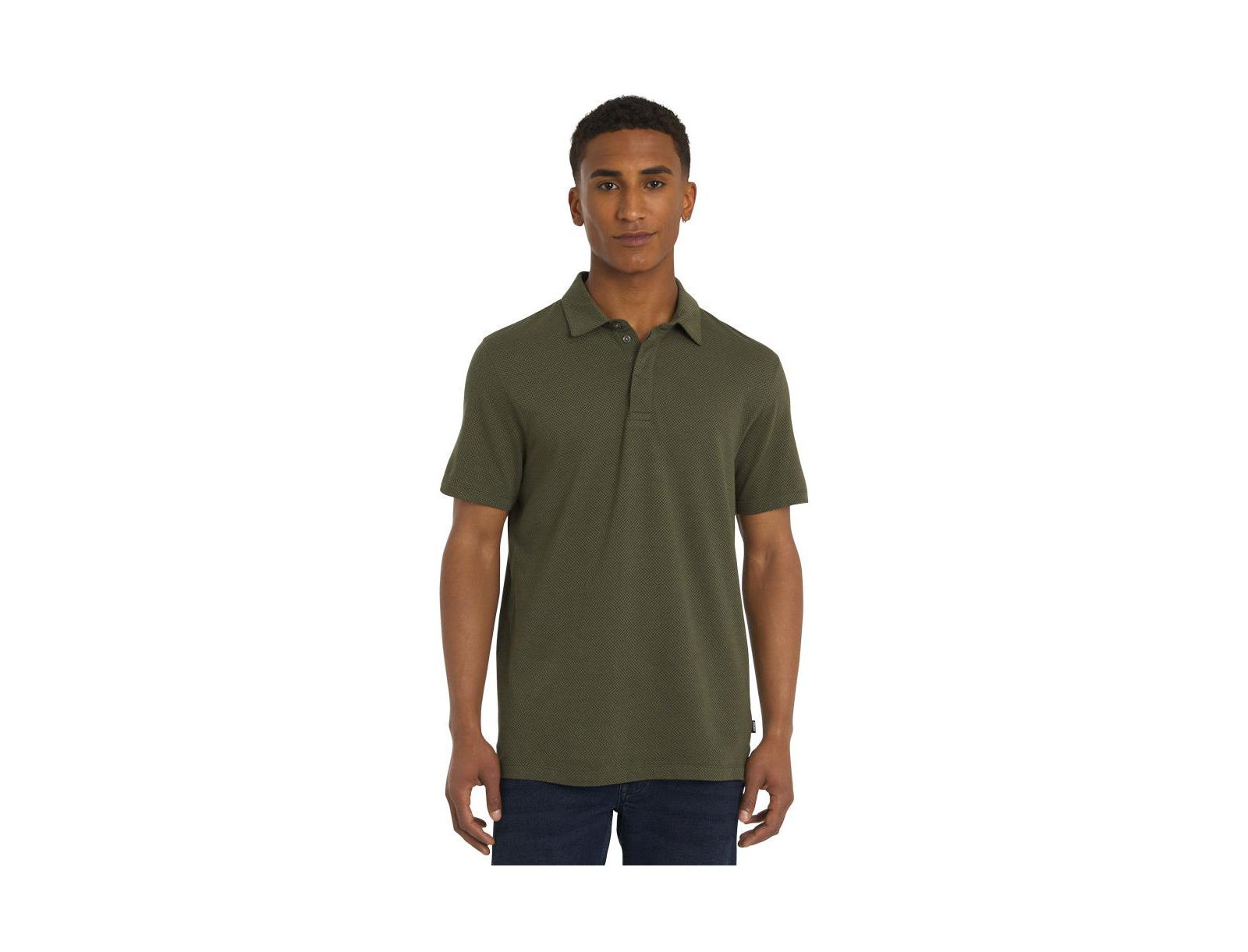 DKNY Men's East End Cotton Jacquard Polo