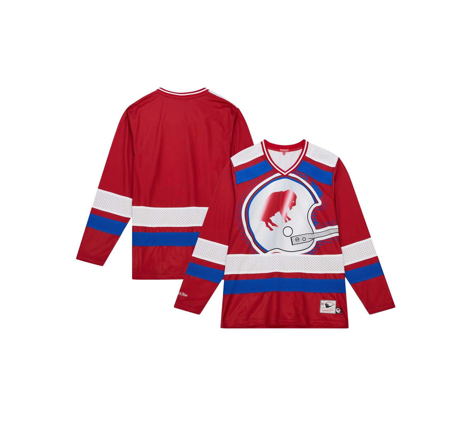 Mitchell & Ness Женская футболка-джерси с длинным рукавом Buffalo Bills Big Face 7.0, красная
