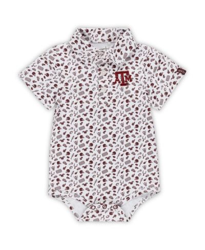 Garb детский боди поло с принтом Texas A&M Aggies, бордовый