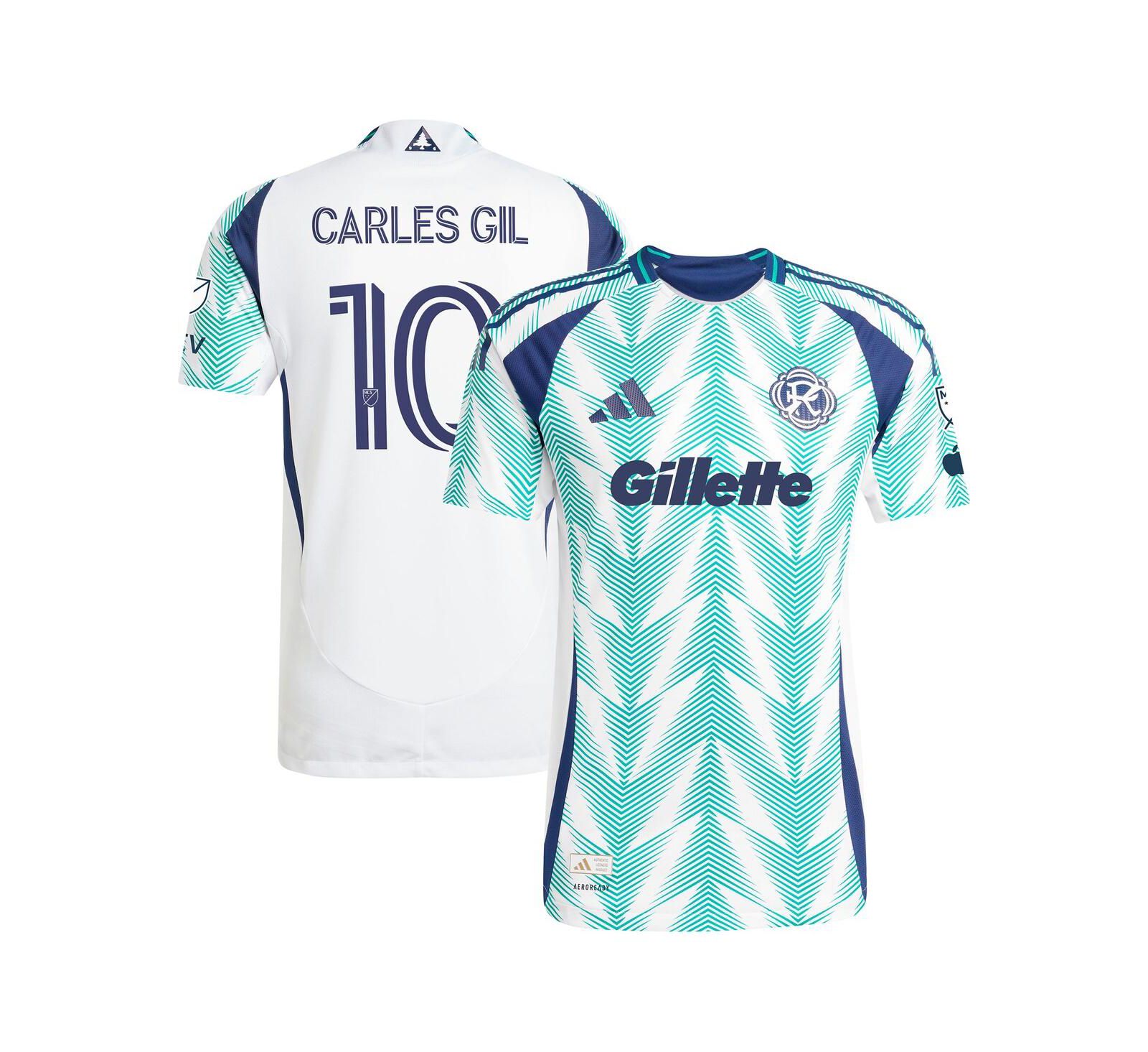 Мужская джерси Adidas Carles Gil White New England Revolution 2025 Authentic Player