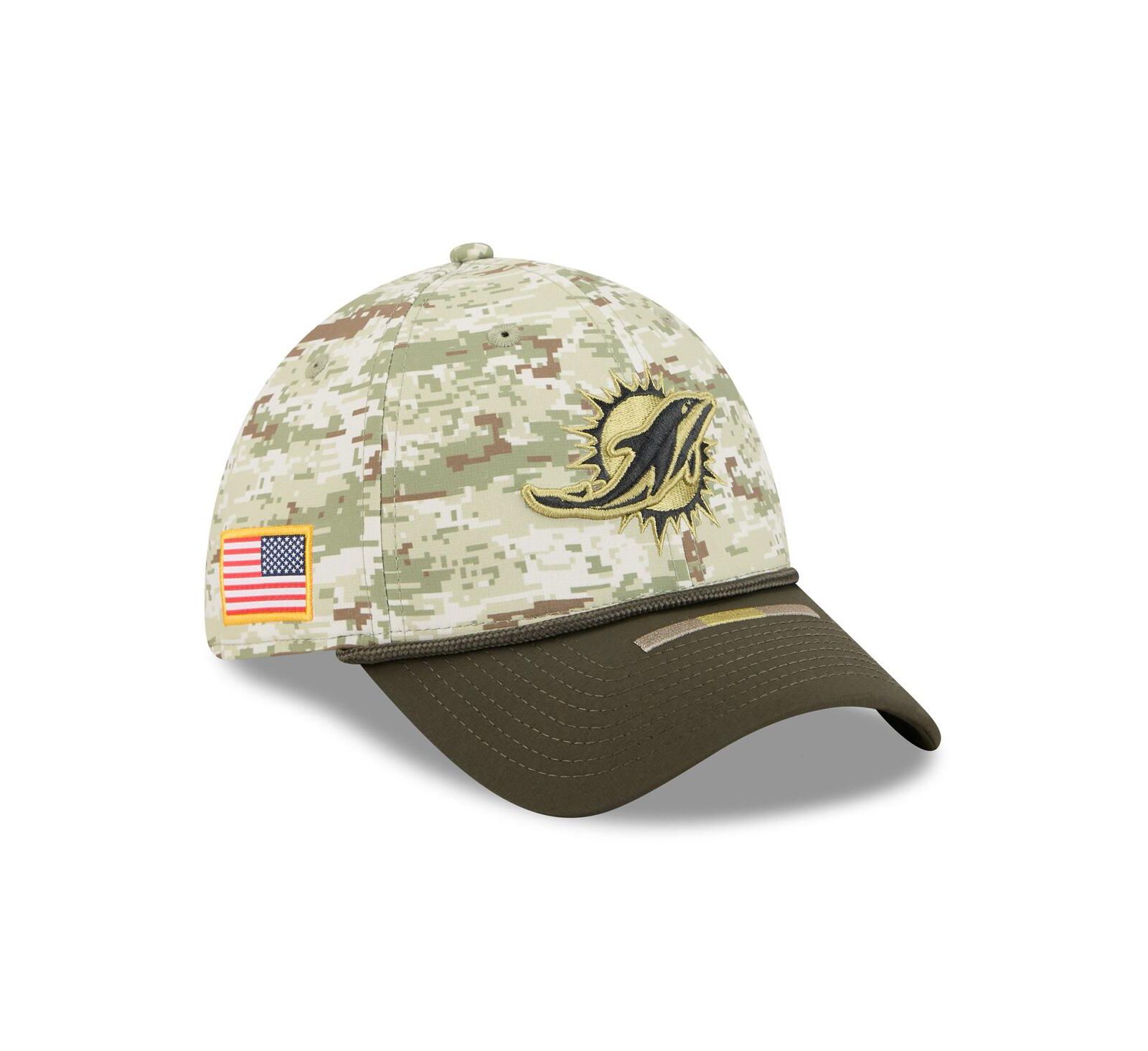 Мужская кепка New Era Miami Dolphins 2025 Salute to Service 39THIRTY Flex