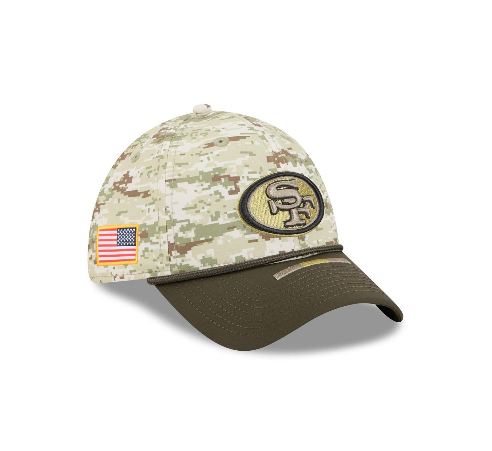 New Era Men's Camo/Dark Green/Dark Green San Francisco 49ers 2025 Salute to Service 39THIRTY Flex Hat