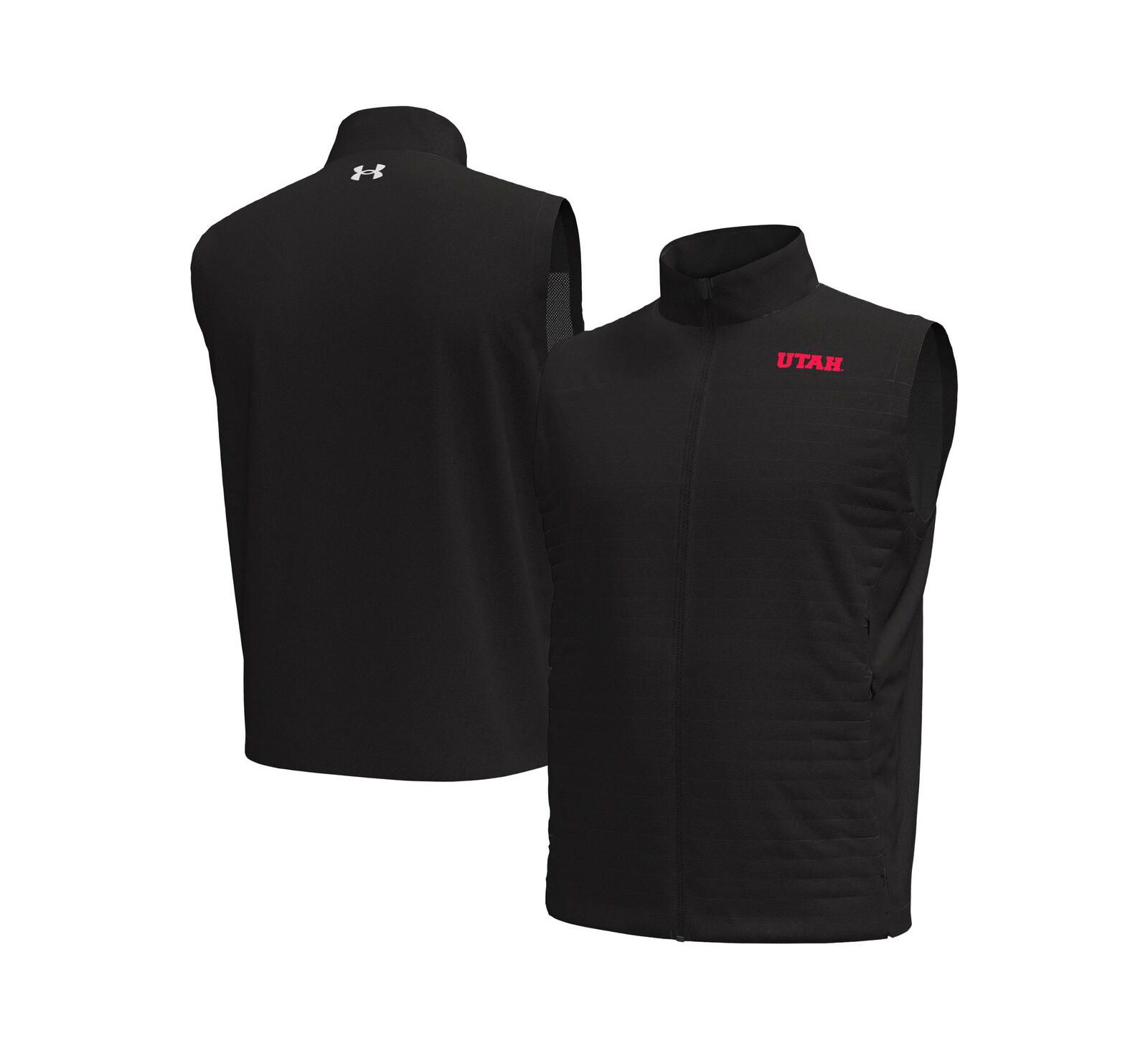Under Armor Men's Black Utah Utes Drive Pro Storm Full-Zip Vest