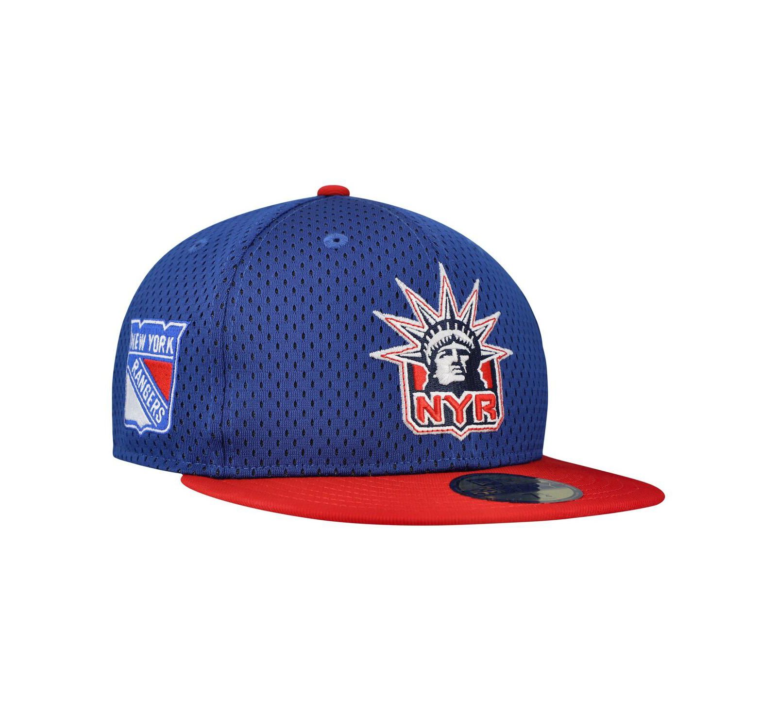 New Era Men's Blue/Red New York Rangers Mesh Crown Two-Tone 59FIFTY Fitted Hat