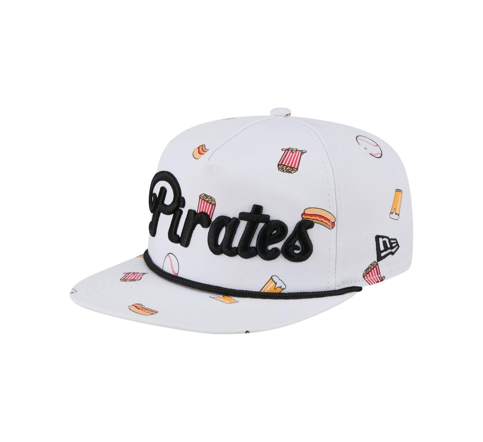Мужская кепка New Era White Pittsburgh Pirates Team Cheer Rope 19TWENTY регулируемая