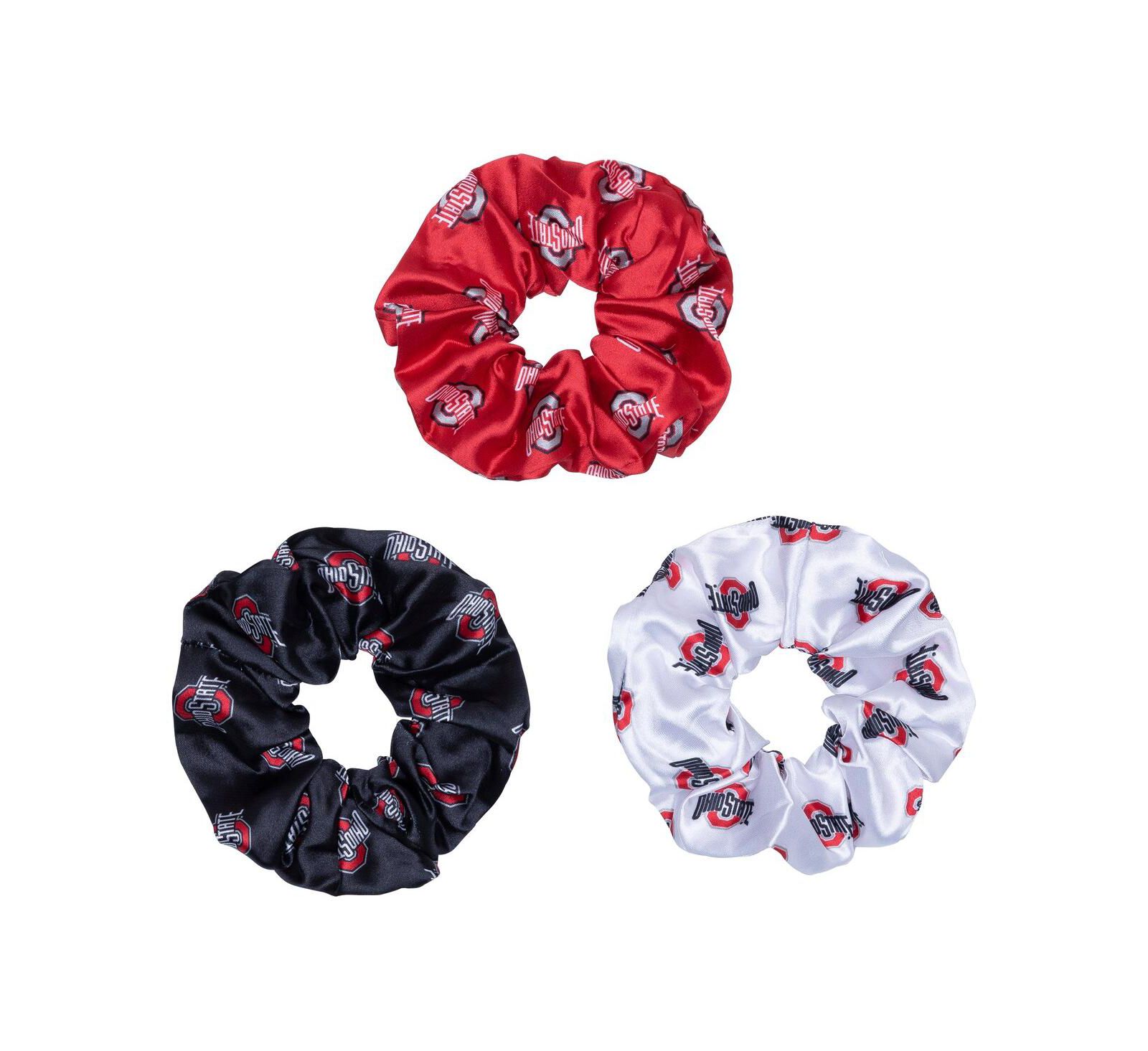 Набор резинок для волос ZooZatz 3-Piece Ohio State Buckeyes Luxe