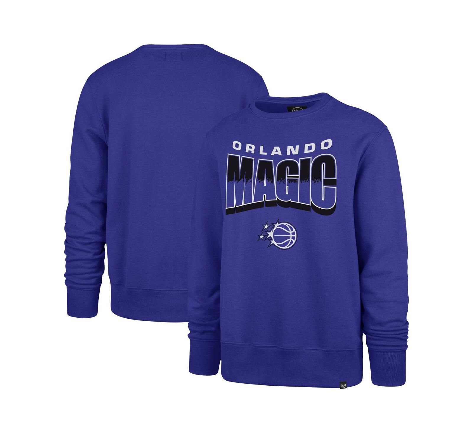 '47 Brand Мужской и Женский свитшот Orlando Magic Blue Brush By Headline Crewneck