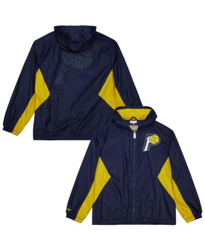 Mitchell & Ness Men's Navy Indiana Pacers Playmaker Full-Zip Windbreaker Jacket