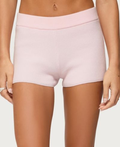 Женьиные трикотажные шорты Edikted Lorie Mid Rise Ribbed