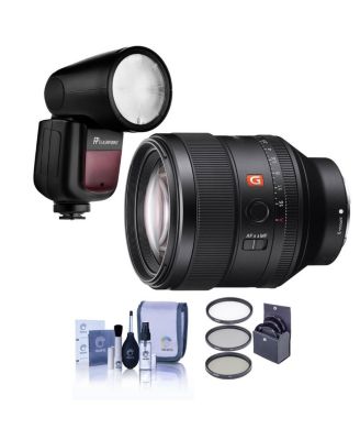Sony FE 85mm f/1.4 GM Lens with Flashpoint Zoom Li-on X R2 TTL Flash Kit