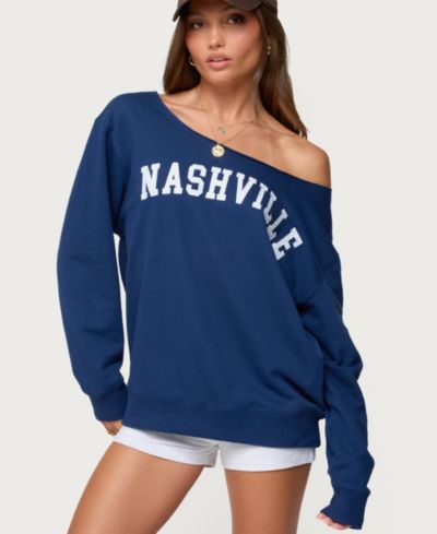 Женский безразмерный свитшот Edikted Nashville Wide Neck