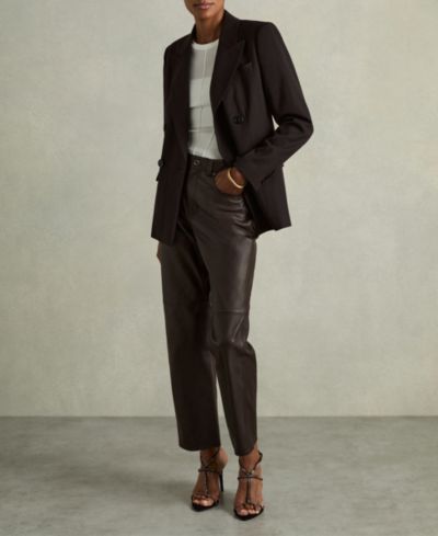Женские брюки REISS Verona из кожи, узкого кроя