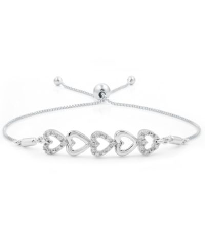 Браслет с бриллиантами (1/6 ct. t.w.) из стерлингового серебра