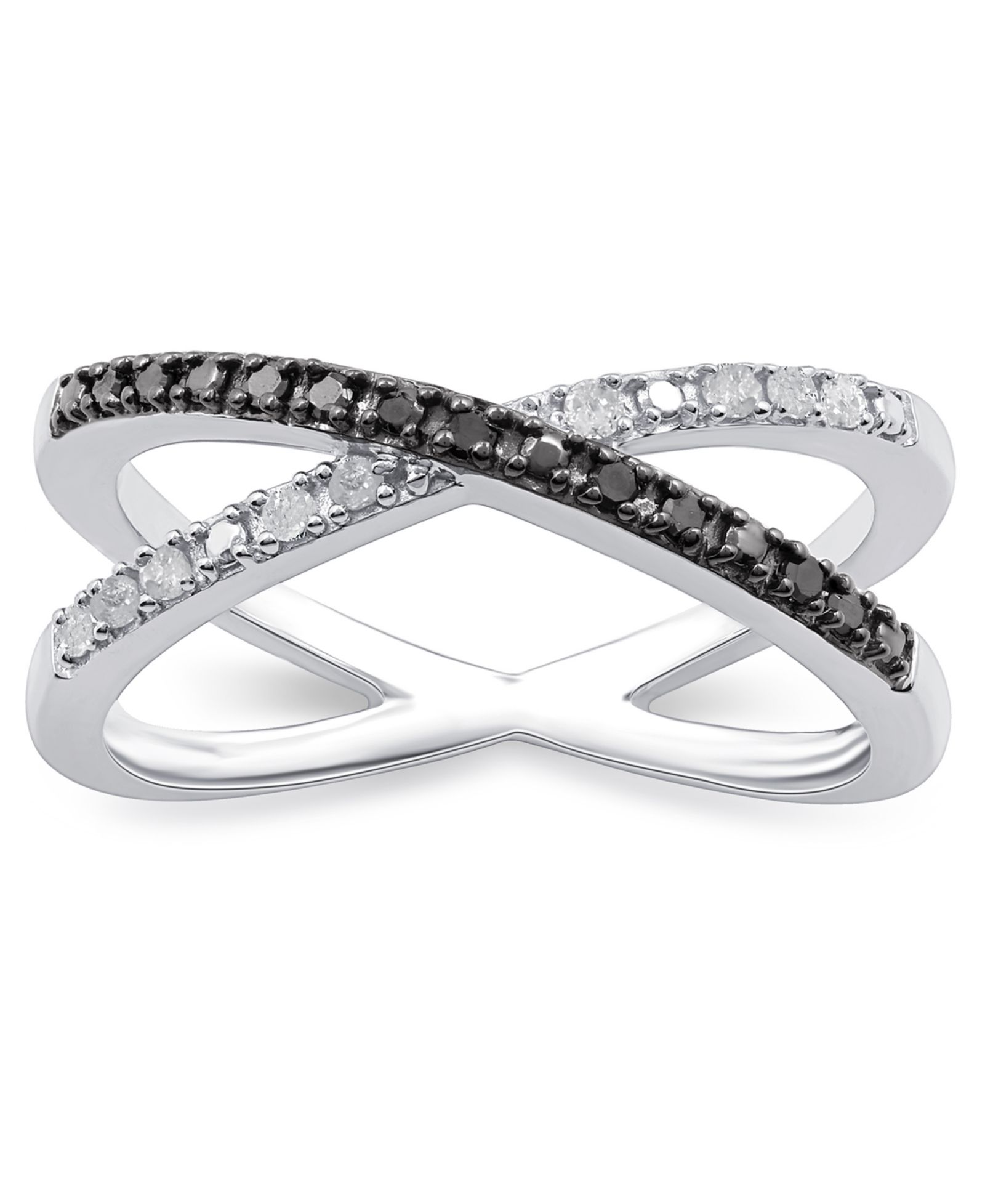 Кольцо Macy's Diamond 1/6 ct. t.w. Sterling Silver