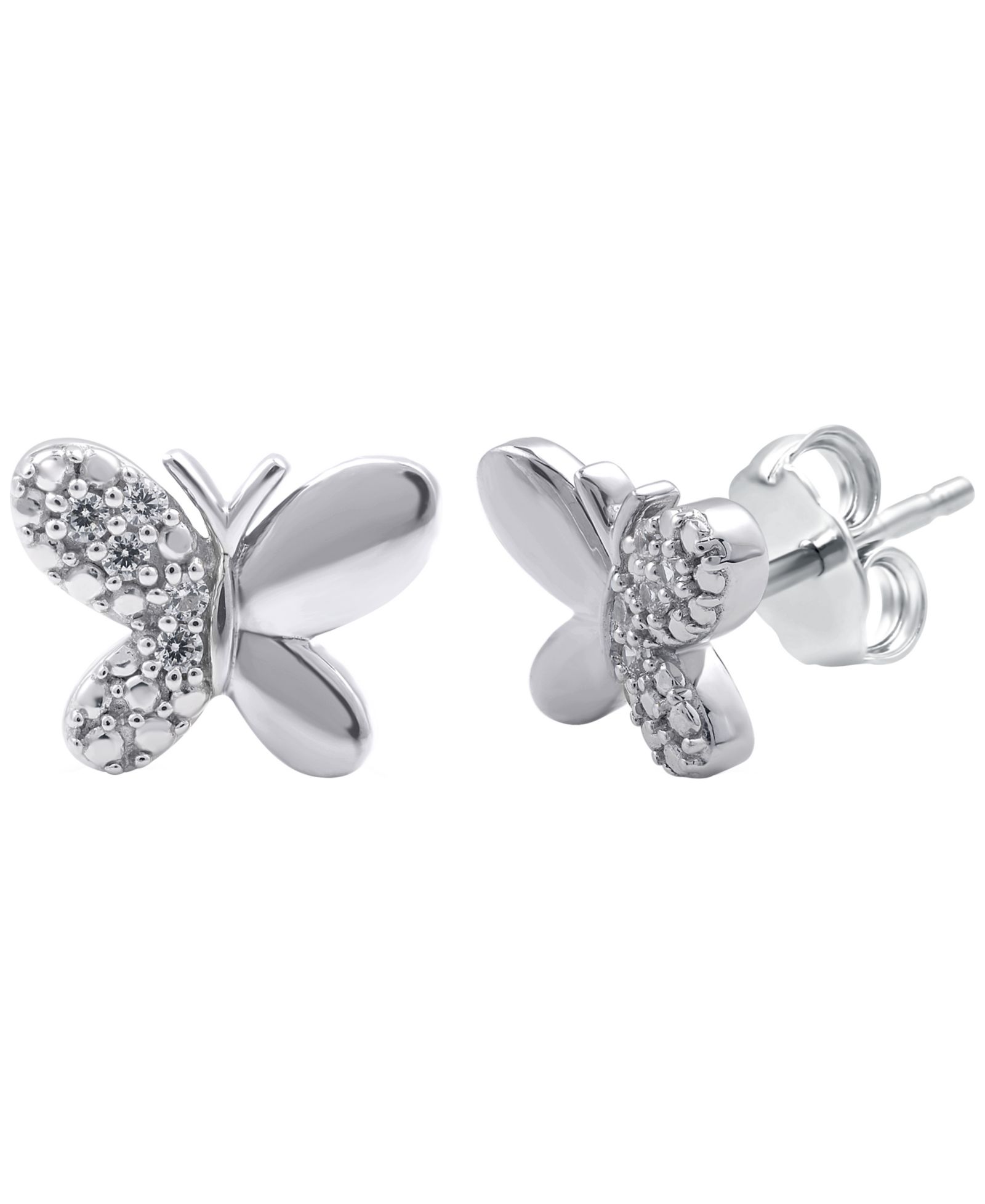Серьги Diamond Butterfly в стерлинговом серебре