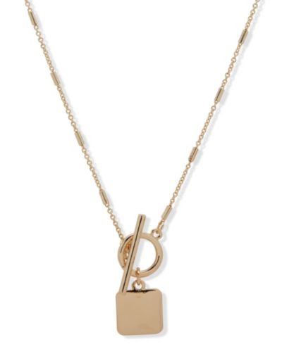 Подвеска Nine West Gold-Tone Toggle Pendant Necklace
