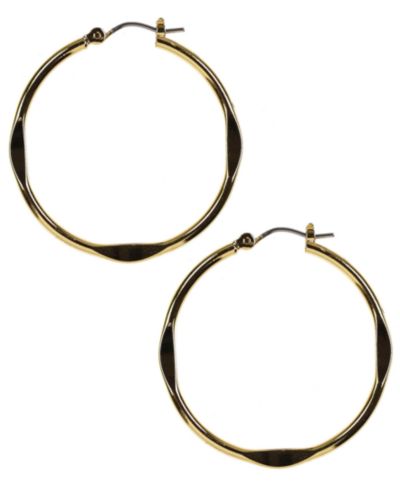 Серьги-кольца Nine West, золотистого цвета
