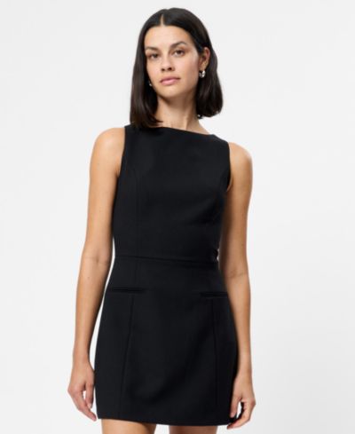 French Connection Women's Whisper Boatneck Mini Dress