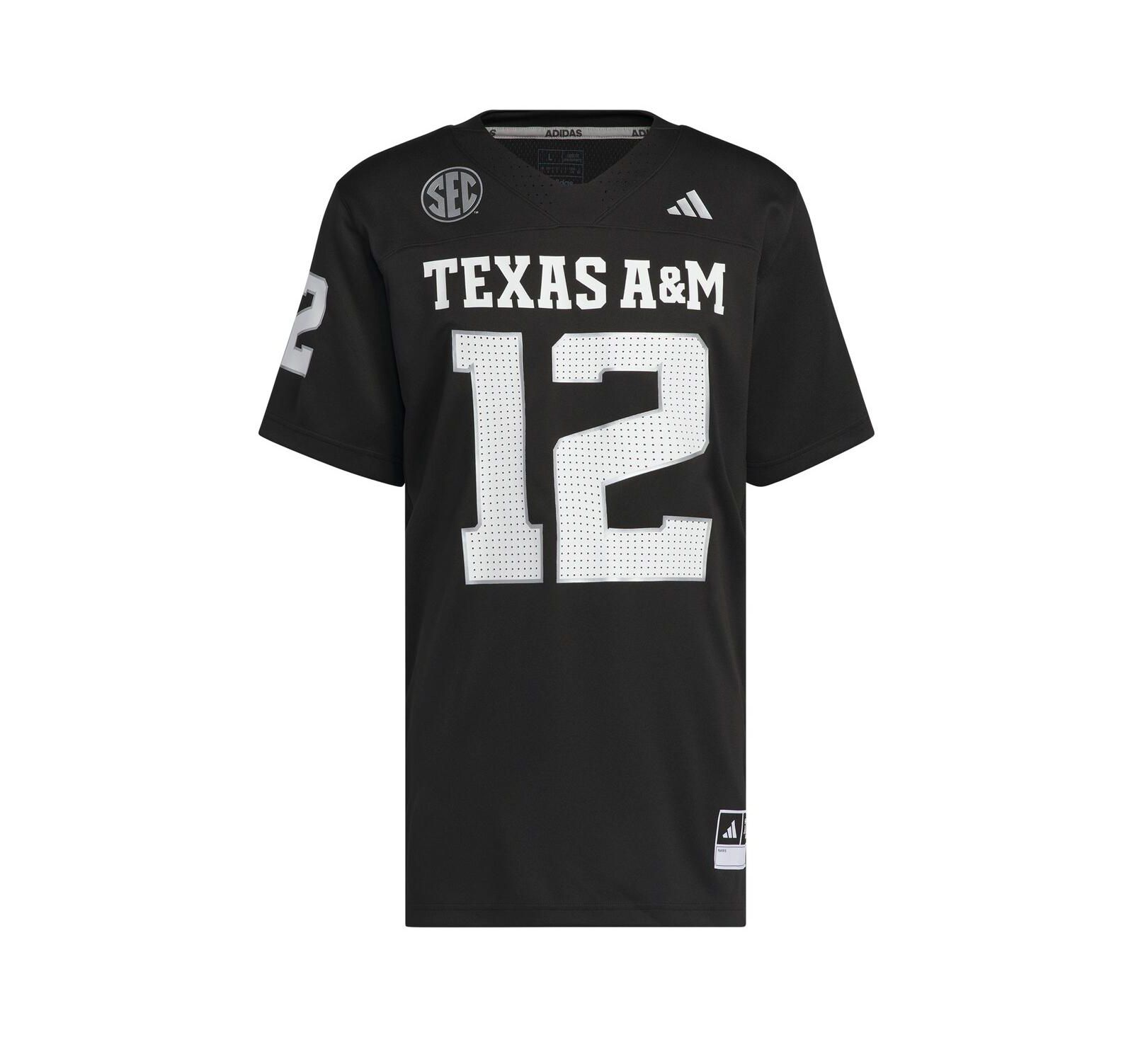 Adidas Мужской Black Texas A&M Aggies Alternate Premier Strategy Jersey