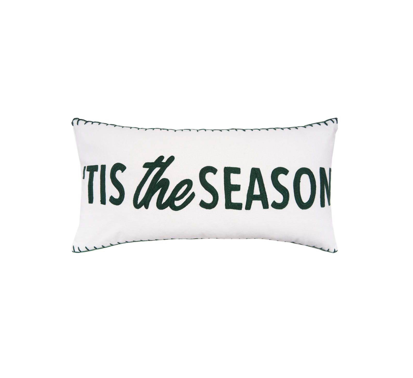 C&F Home рождественская декоративная подушка из смесового хлопка "Tis The Season", 12" x 24"