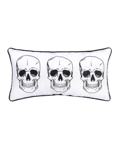 C&F Home декоративная подушка Triple Skully Skeletons Mini Cotton Blend Halloween, 12" x 24"