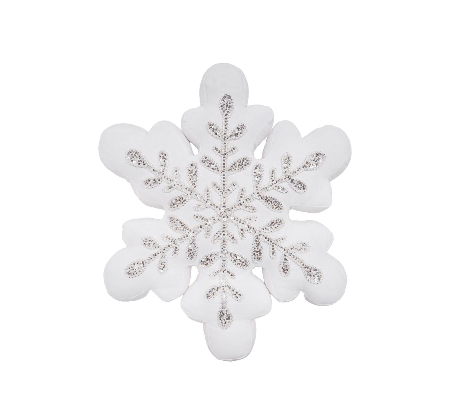 Декоративная подушка Sparkle Snowflake Cotton Blend 16" x 18"