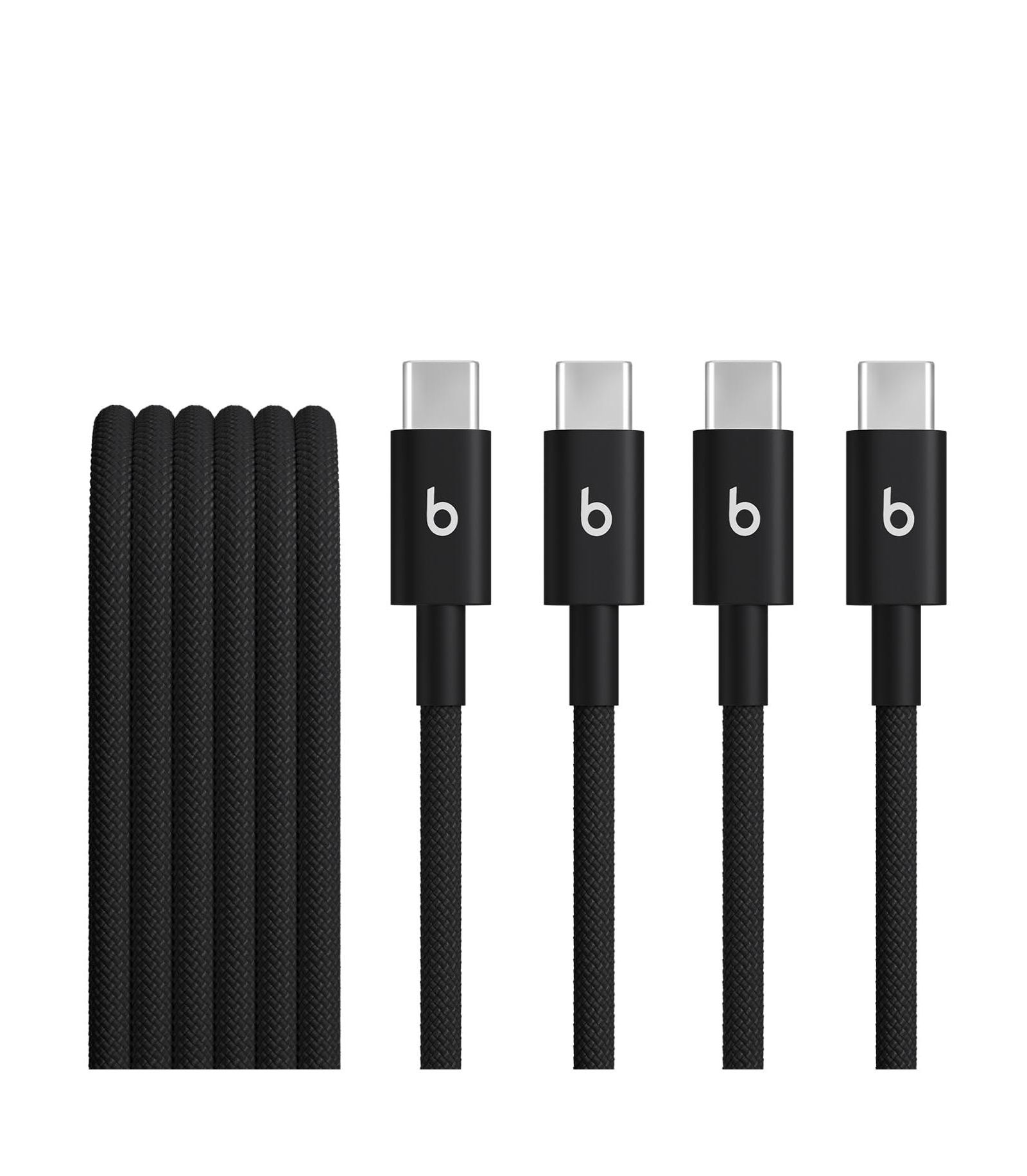 Beats кабель USB-C на USB-C плетеный, набор из 2 шт, быстрая зарядка, совместим с Apple и Android (1.5 m, 5 ft)