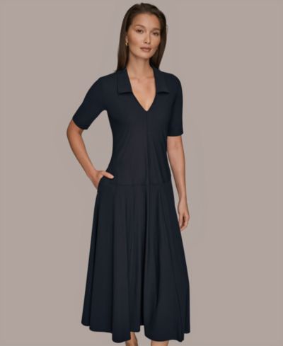 Женское поло Donna Karan Weekend 4-way Stretch Knit Elbow-Sleeve