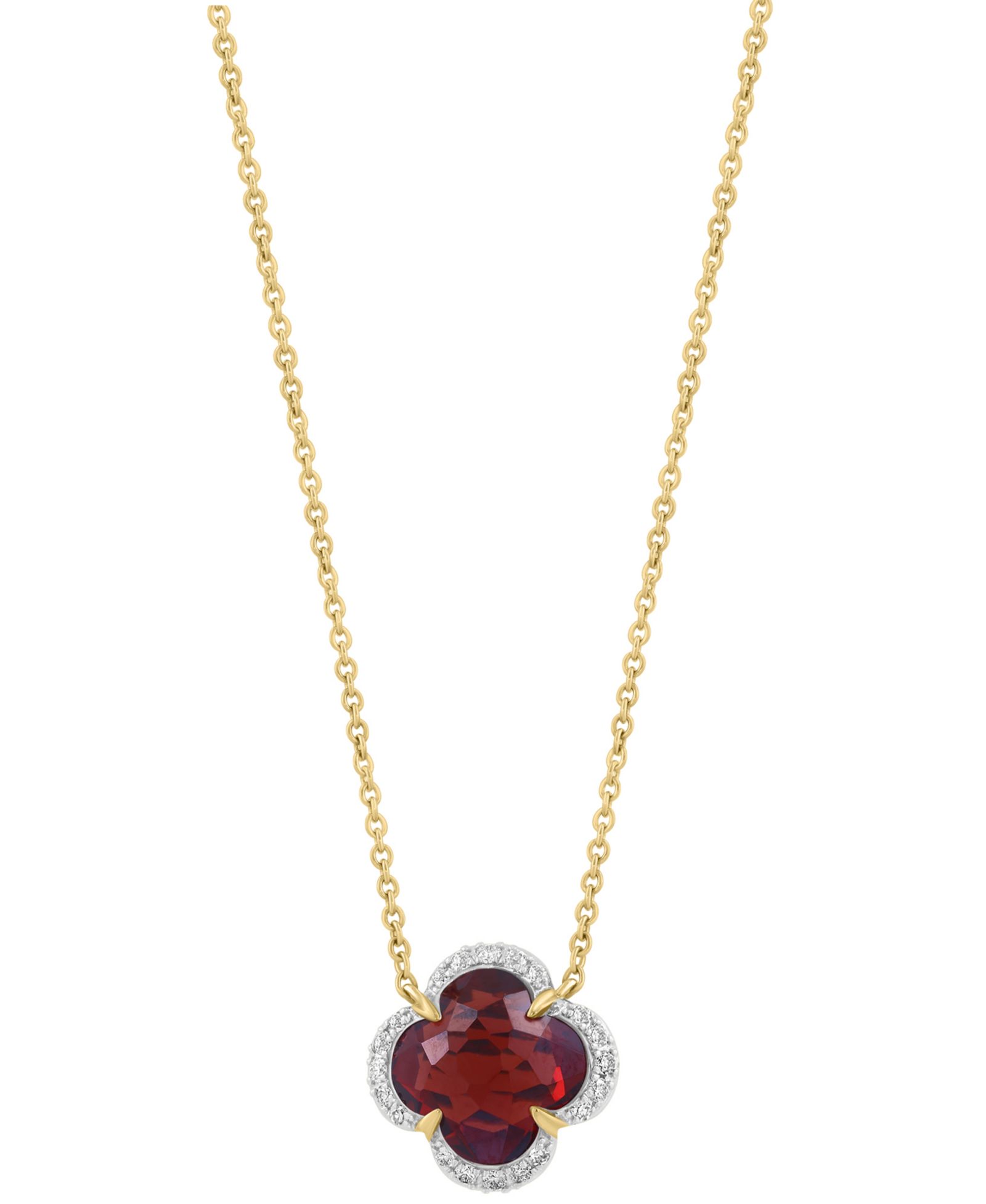 EFFY Collection колье с бриллиантом (1/10 ct. t.w.) и гранатом (1-7/8 ct. t.w.) в 14k Rose Gold