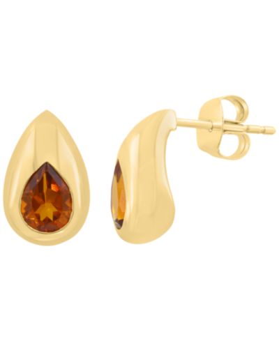 EFFY Collection Серьги-гвоздики Madeira Citrine в 14k желтом золоте (1-1/5 ct. t.w.)